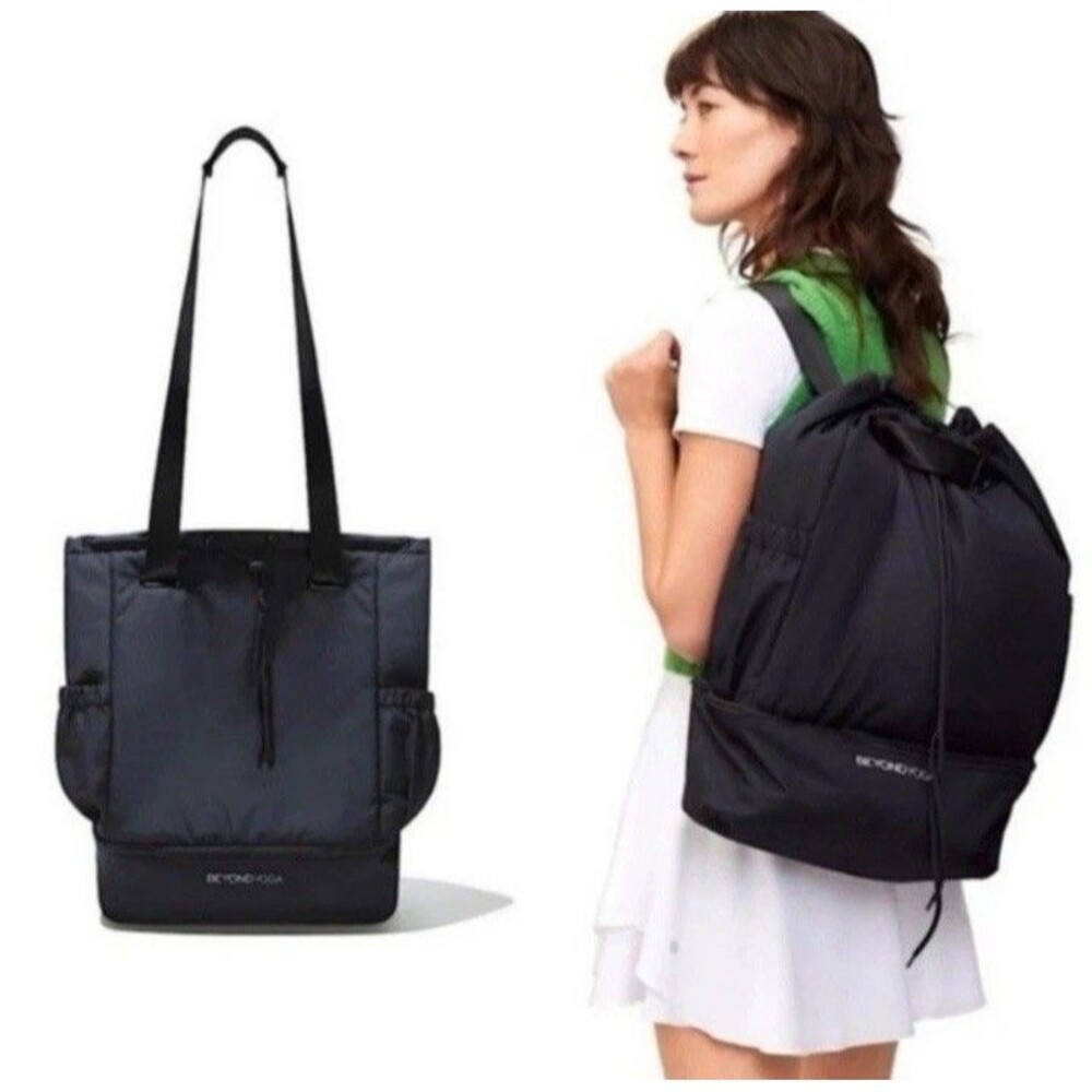 Beyond Yoga Convertible Backpack Tote Bag Nylon Gym Travel Bag NWT